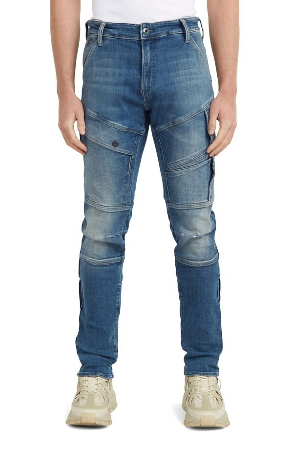ジースター メンズ ボトムス デニムパンツ ジーンズ GSTAR Airblaze 3D Skinny Jeans Antq Faded Niagara Destroyed