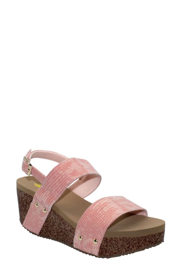 ボラティル レディース シューズ サンダル プラットフォーム Volatile Summer Love Platform Wedge Sandal Blush Snakembossed ブラッシュ