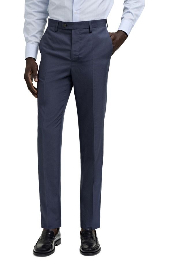 マンゴ メンズ ボトムス カジュアルパンツ スリムフィット MANGO Slim Fit Pants Blue ブルー