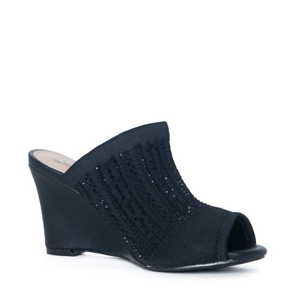 ローレンローライン レディース シューズ サンダル Lauren Lorraine Martha Wedge Sandal Black ブラック