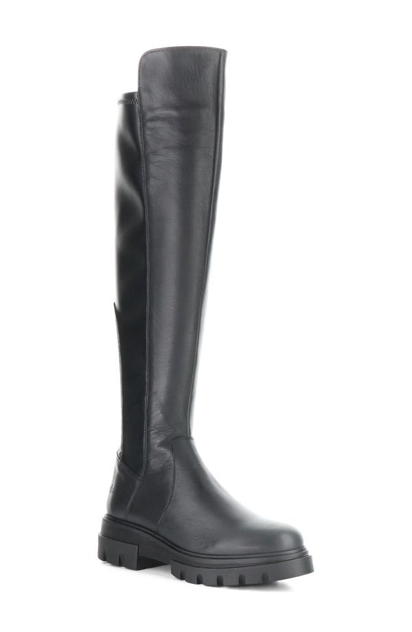 ボスアンドコー レディース シューズ ブーツ・レインブーツ Bos Co Fifth Waterproof Knee High Boot Black Feel Nappa Stretch ブラック