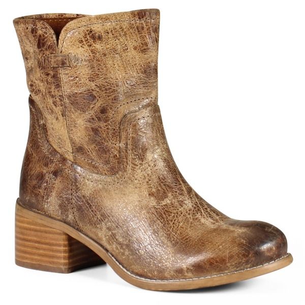 ディバトゥルー レディース シューズ ブーツ・レインブーツ レザー Diba True WEST HAVEN PullOn Distressed Leather Western Boots Tan タン