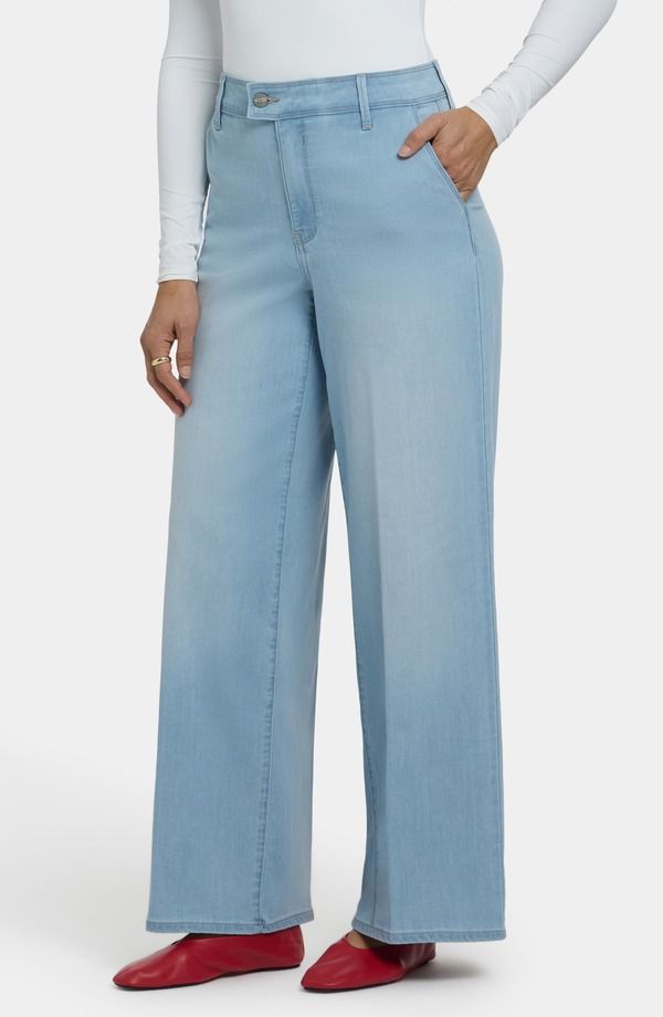 エヌワイディージェイ レディース ボトムス デニムパンツ ワイドレッグ ハイウエスト アンクル ジーンズ NYDJ Mona High Waist Ankle Wide Leg Jeans Oceanfront