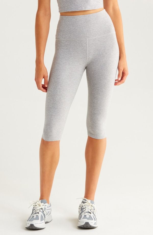ビヨンドヨガ レディース ボトムス レギンス ハイウエスト Beyond Yoga High Waist Crop Leggingsilver Mist シルバー