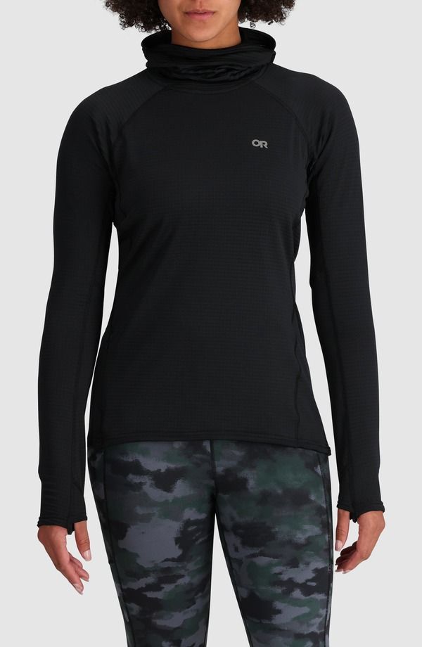 アウトドアリサーチ レディース アウター パーカー・スウェット ハーフジップ フリース Outdooresearch Vigor Grid Fleece Quarter Zip Hoodie Black ブラック