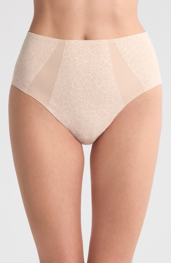 シャンテル レディース アンダーウェア パンツ ハイウエスト レース Chantelle Lingerie Pure Lace High Waist Support Briefs Beige Blush ブラッシュ