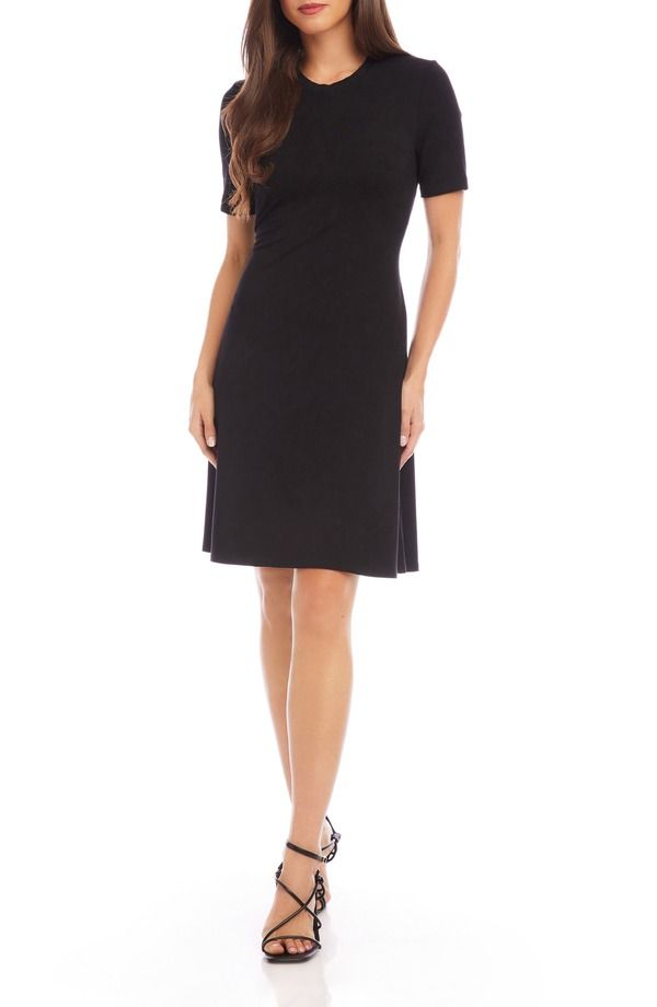 カレンケーン レディース トップス ワンピース Karen Kane Short Sleeve Sheath Dress Black ブラック