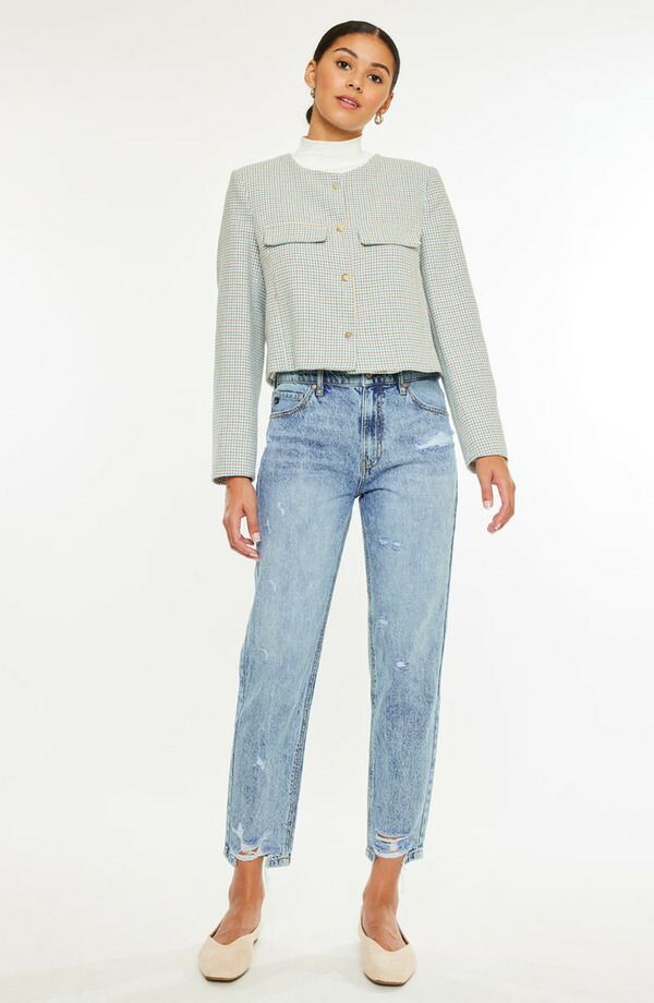 カンクン レディース ボトムス カジュアルパンツ ジーンズ KanCan Harvey Ultra High Rise Mom Jeans Acid Wash 17,375円