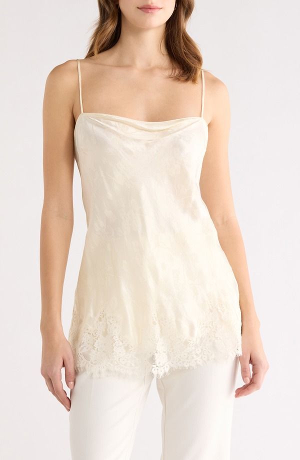 リフォーメーション レディース トップス シャツ サテン Reformation Carolina Jacquard Satin Top Cream Jacquard クリーム