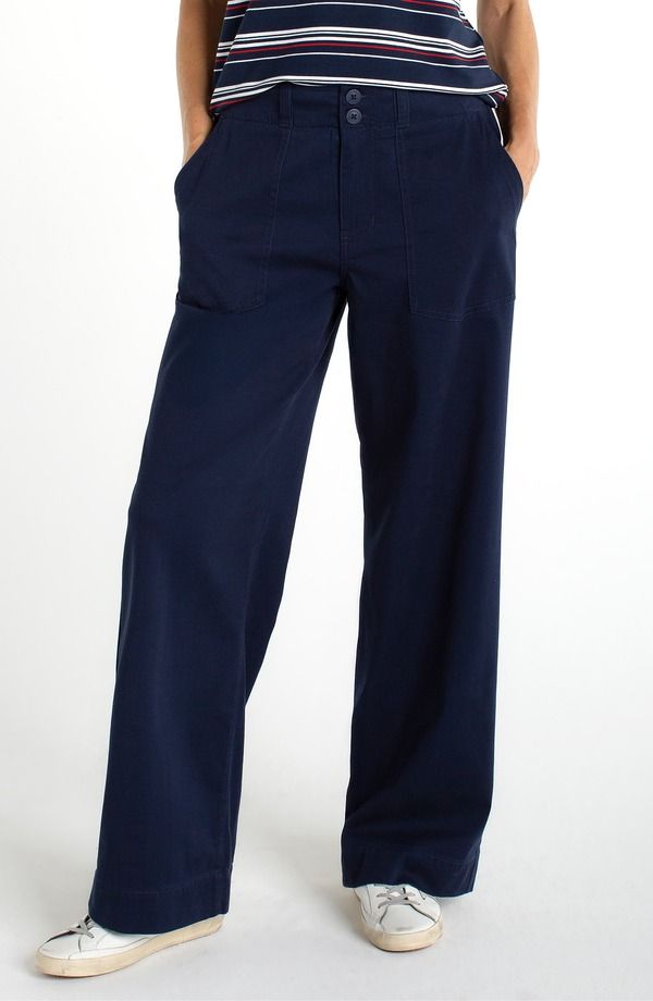 リヴァプール ロサンゼルス レディース ボトムス レギンス ワイドレッグ パンツ Liverpoolos Angeles Utility Patch Pocket Wide Leg Pants Deep Midnight