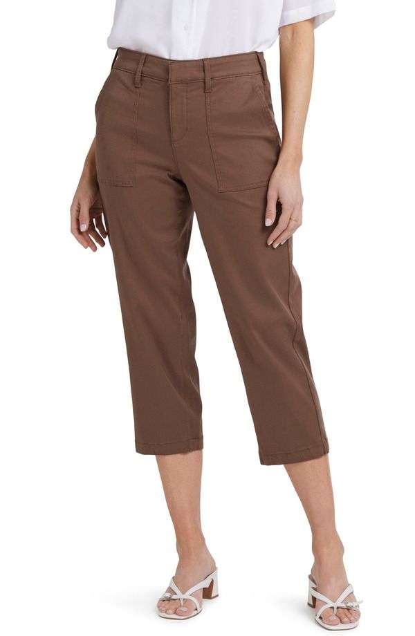 エヌワイディージェイ レディース ボトムス レギンス ハイウエスト パンツ NYDJ Utility High Waist Cropants Mocha モカ