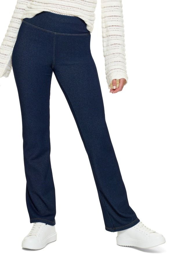 ヒュー レディース ボトムス デニムパンツ ブーツカット プラスサイズ ブーツ レギンス Hue Plush Linedenim Bootcut Leggings Midnight Rinse デニム