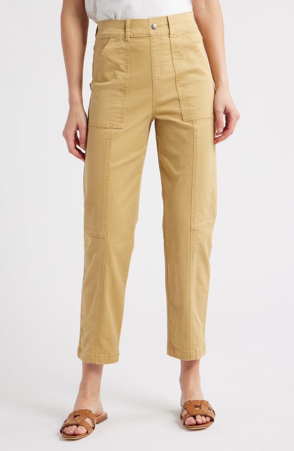 ヒュー レディース ボトムス レギンス パンツ Hue Stretch Twill Utility Pants Kelp