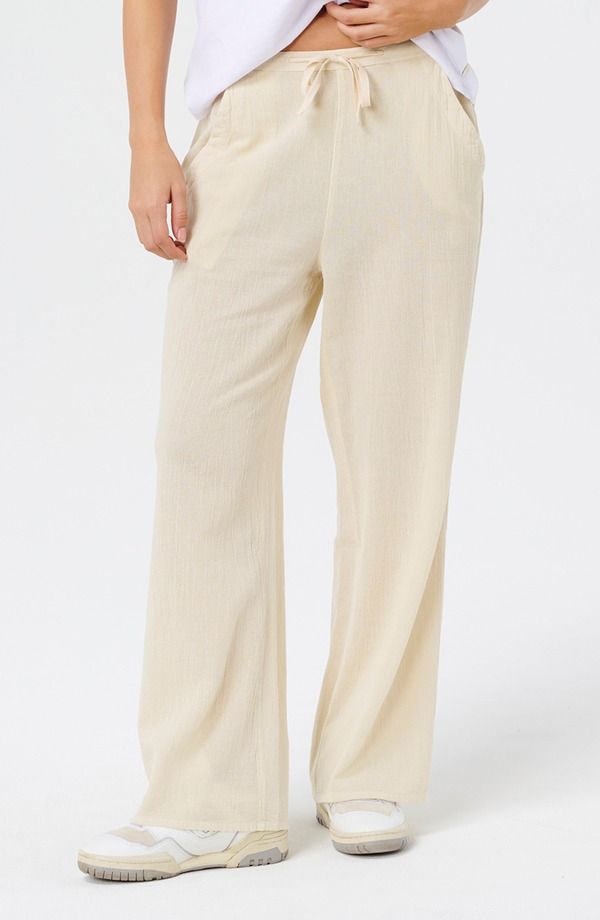 リップカール レディース ボトムス レギンス ワイドレッグ パンツ Rip Curl Classic Surf Wide Leg Pants Natural