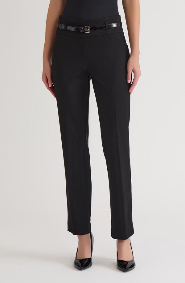 カスパール レディース ボトムス レギンス ブーツカット ハイウエスト パンツ ブーツ KASPER Belted High Waist Bootcut Pants Black ブラック
