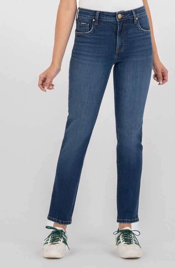 カットフロムザクロス レディース ボトムス デニムパンツ ストレート アンクル ジーンズ KUT from the Kloth Reese High Rise Ankle Slim Straight Leg Jeans Attain