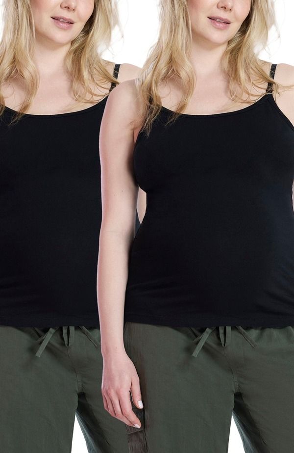 マザーフッドマタニティー レディース トップス シャツ ダウン MOTHERHOOD MATERNITY Clip Downursing Tank Top Cami Black ブラック