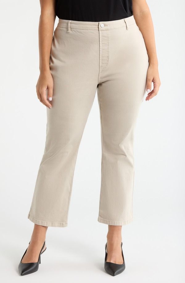 リジー レディース ボトムス デニムパンツ アンクル ジーンズ Lyssestelle PullOn Ankle Flare Jeans Asutex Crisp Khaki カーキ