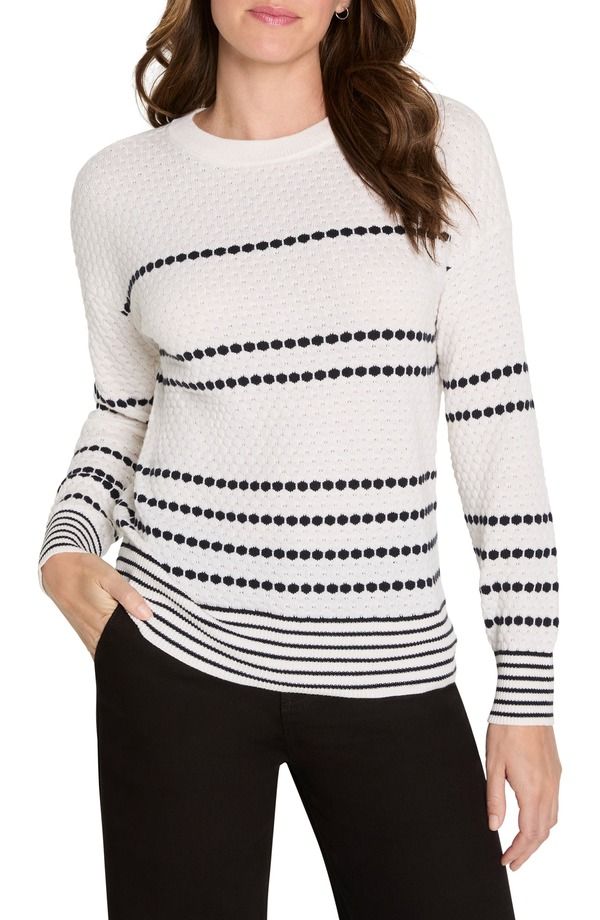 ニックプラスゾーイ レディース アウター パーカー・スウェット セーター コットン NICZOE Circle Cotton Cashmere Blend Sweater Creamulti クリーム