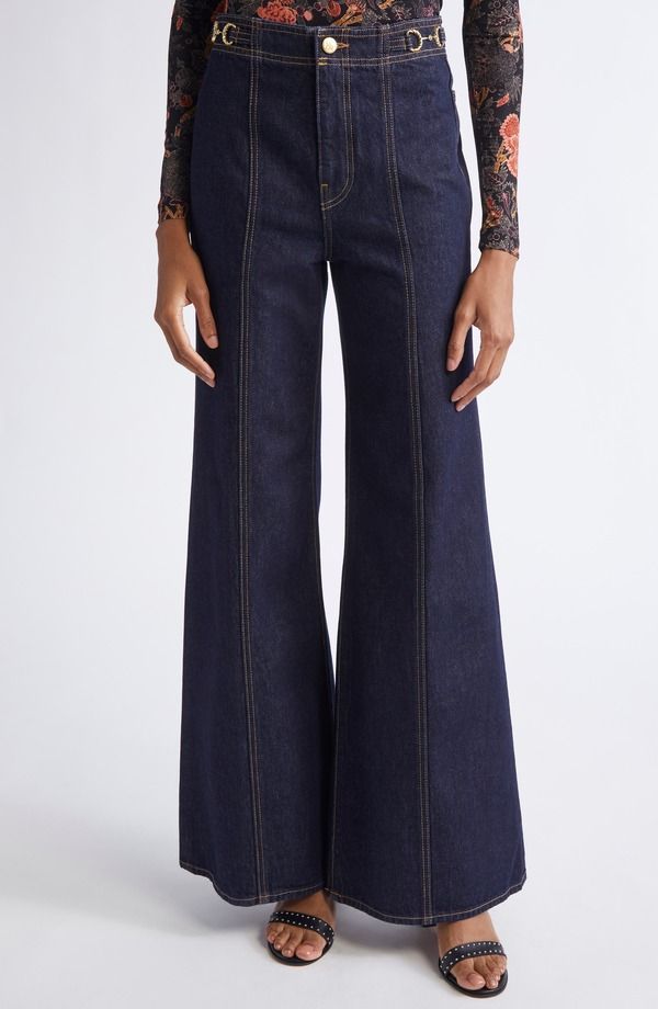 ウラ・ジョンソン レディース ボトムス デニムパンツ ワイドレッグ ハイウエスト ジーンズ Ulla Johnson The Delphine High Waist Wide Leg Jeans Tigris