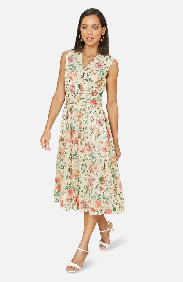 ユミキム レディース トップス ワンピース メッシュ ミディ Yumi Mesh Stretch Midi Dress Ivory アイボリー