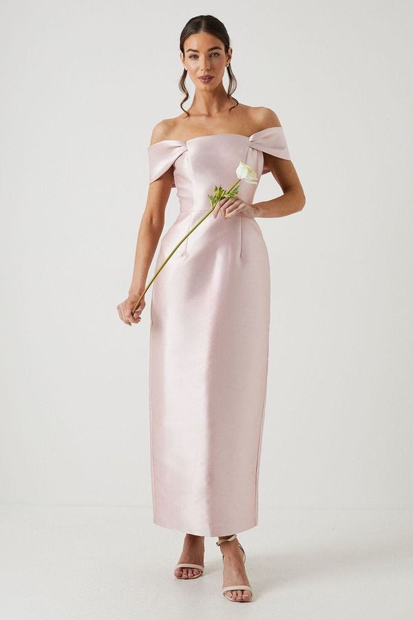 コースト レディース トップス ワンピース マキシ Coast Honoured Twill Bardot Maxi Dress Blush ブラッシュ