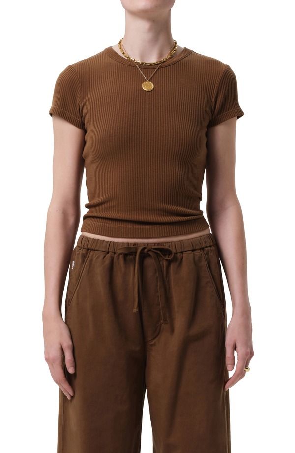 シチズンズ オブ ヒューマニティ レディース トップス Tシャツ Citizens of Humanity Nello Rib TShirt Manuka Bronze
