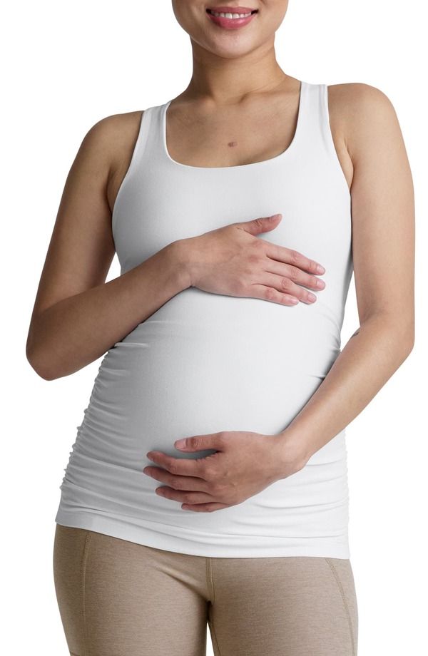 ビヨンドヨガ レディース トップス シャツ マタニティ Beyond Yoga Racerback Maternity Camisole Cloud White ホワイト