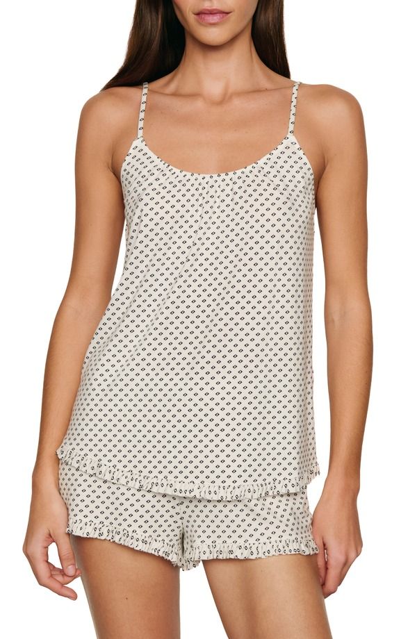 エバージェイ レディース アンダーウェア ナイトウェア プリント Eberjey Gisele Print Short Pajamas Tide Dot Ivory アイボリー