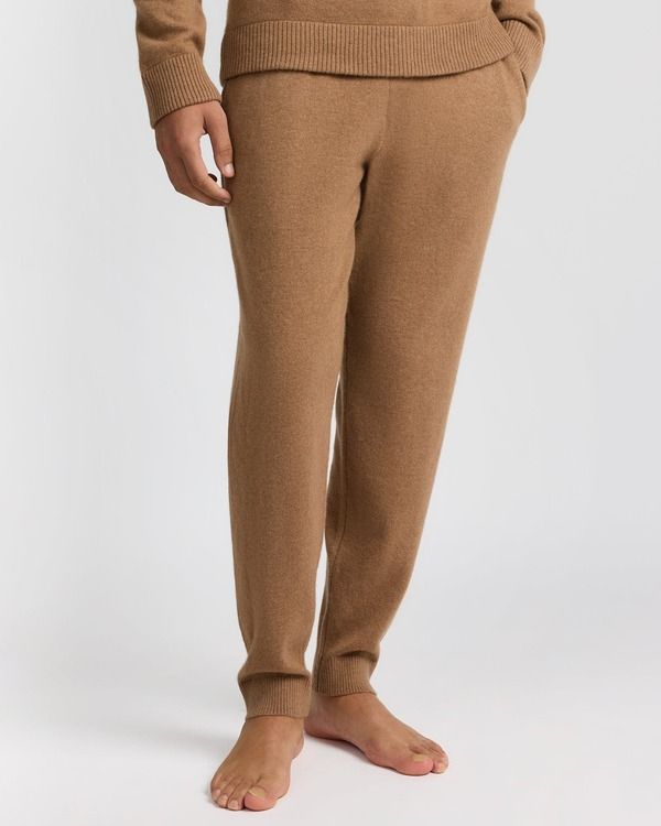 オニア メンズ ボトムス カジュアルパンツ ニット Onia 100 Cashmere Knit Jogger Camel キャメル