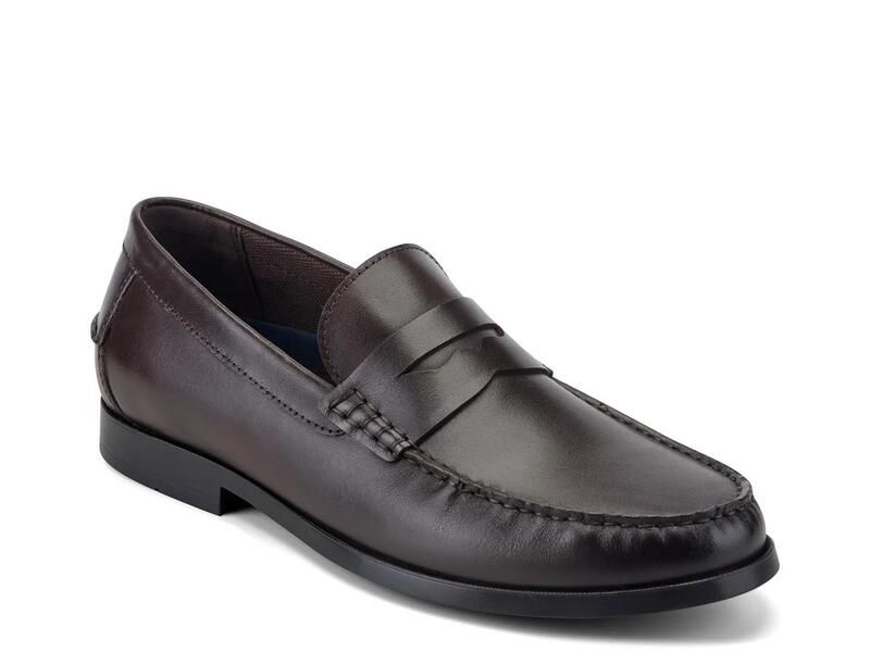 ロックポート メンズ シューズ スリッポン・ローファー RockportWilcox Penny Loafer Dark Brown Leather ブラウン