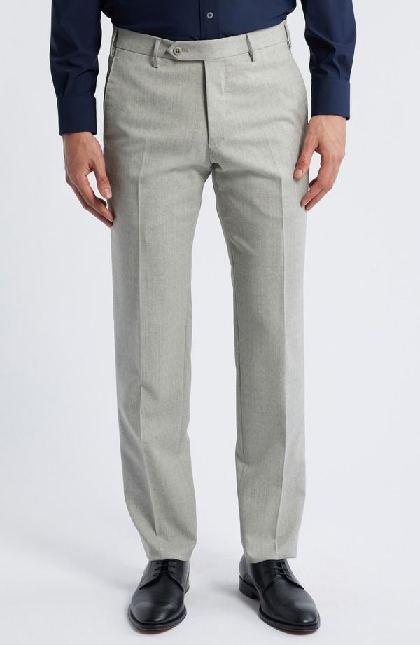 ザネッラ メンズ ボトムス カジュアルパンツ ウール Zanella Parker Stretch Wool Trousers Light Grey グレー