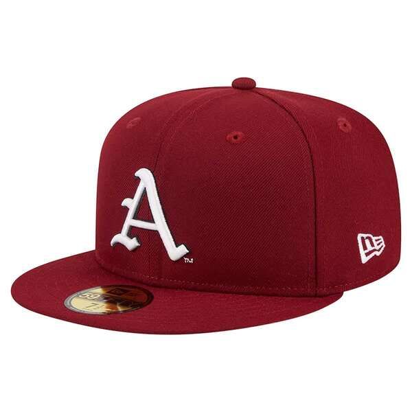 ニューエラ メンズ アクセサリー 帽子 Mens New Era Cardinal Arkansas Razorbacks 59FIFTY Fitted Hat Cardinal