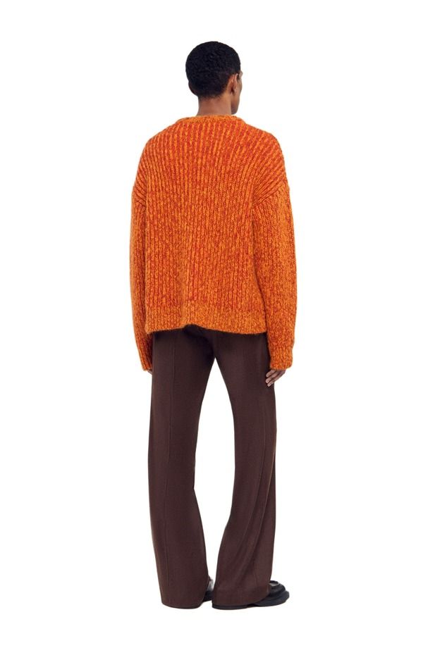 サンドロ メンズ アウター パーカー・スウェット セーター 長袖 SANDROund neck longsleeve sweaterust ラスト