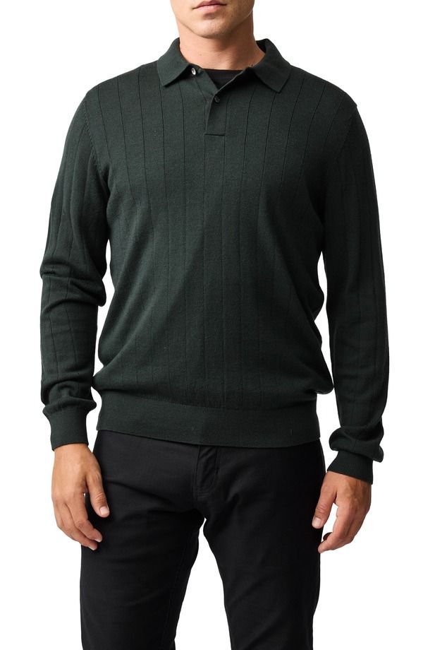 ロッドアンドグン メンズ トップス ポロシャツ ウール Rodd Gunn Murdoch Merino Wool Polo Forest フォレスト
