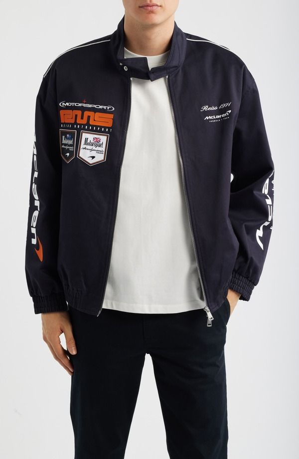 レイス メンズ アウター ジャケット・ブルゾン Reiss McLaren F1 Mercer Jacket Navy ネイビー