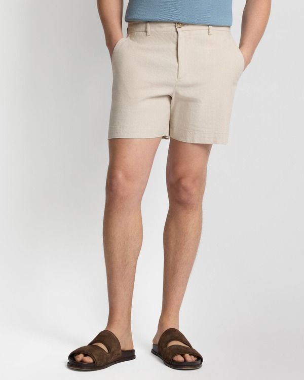 オニア メンズ ボトムス ハーフパンツ・ショーツ リネン Onia Stretch Linen 6 Short Stone ストーン