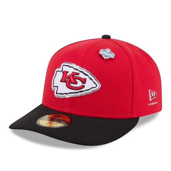 ニューエラ メンズ アクセサリー 帽子 Mens New Era RedBlackansas City Chiefs 2026 NFL Draft PreCurved 59FIFTY Fitted Hat Red レッド