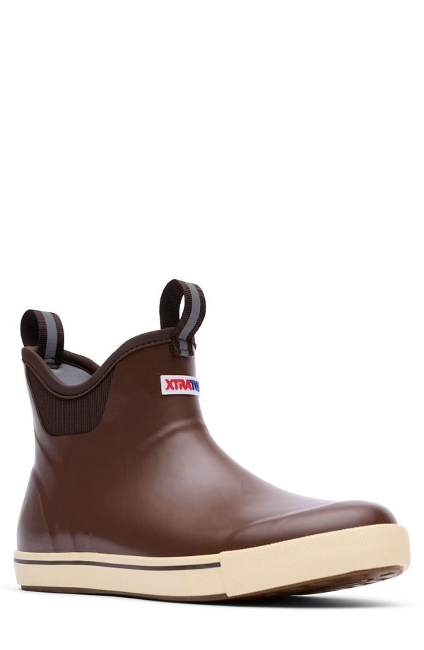 エクストラタフ メンズ シューズ ブーツ・レインブーツ アンクル XTRATUF Waterproof Ankle Deck Boot Brown ブラウン