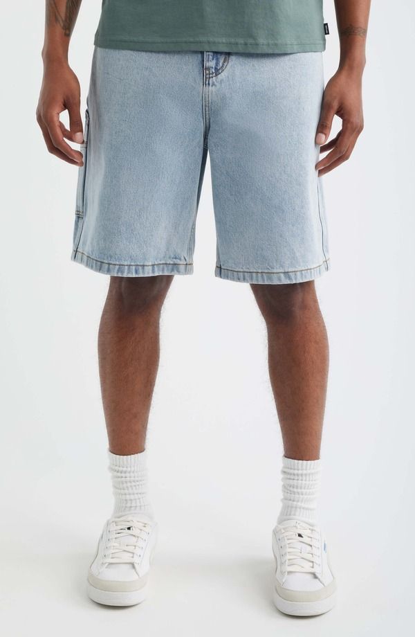 リップカール メンズ ボトムス デニムパンツ ショートパンツ Rip Curl Nu Dose Denim Walking Shorts Washed Blue ブルー