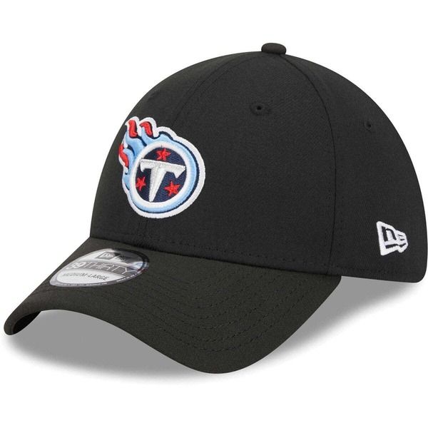 ニューエラ メンズ アクセサリー 帽子 Mens New Era Black Tennessee Titans Main 39THIRTY Flex Hat Black ブラック