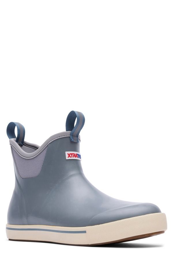 エクストラタフ メンズ シューズ ブーツ・レインブーツ アンクル XTRATUF Waterproof Ankle Deck Boot Grey グレー