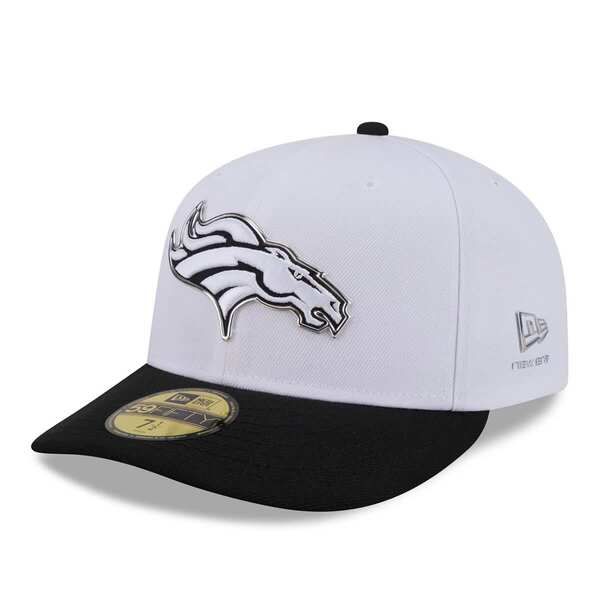 ニューエラ メンズ アクセサリー 帽子 Mens New Era WhiteBlack Denver Broncos 2026 NFL Draft PreCurved 59FIFTY Fitted Hat White ホワイト