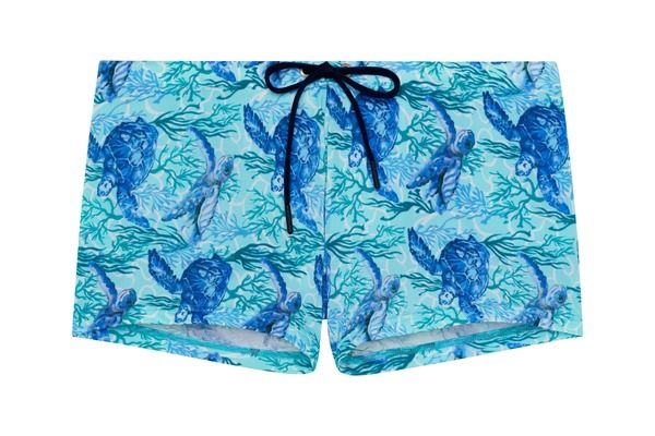 ホム メンズ 水着 ハーフパンツ・ショーツ ショートパンツ HOM Tartane Swim Shorts Blue Print ブルー