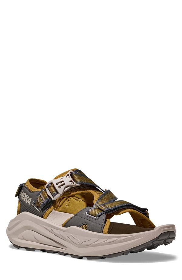 ホカオネオネ メンズ シューズ サンダル HOKA Infini Hike TC Sandal Mustard Seed Putty マスタード
