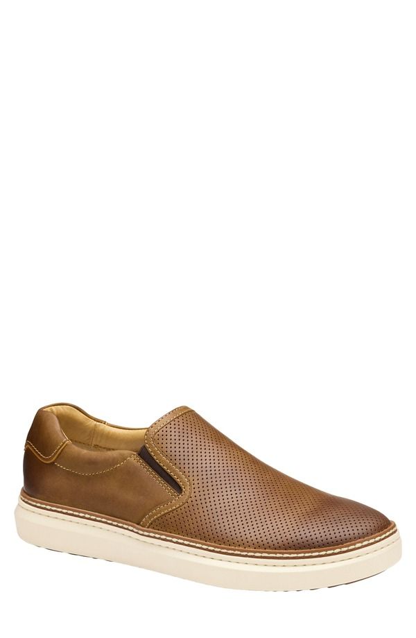 ジョンストンアンドマーフィー メンズ シューズ スニーカー Johnston Murphy McGuffey 2 SlipOn Shoe Brown Oiled Full Grain ブラウン