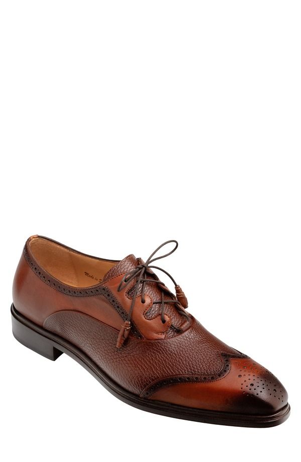 メズラン メンズ シューズ オックスフォード ウィングチップ Mezlanord Wingtip Oxford Cognac