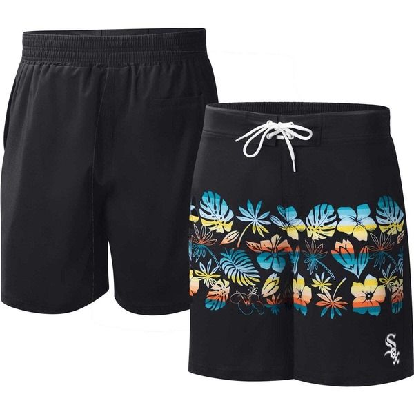 カール バンクス メンズ 水着 ハーフパンツ・ショーツ ショートパンツ Mens GIII Sports by Carl Banks Black Chicago White Sox Breeze Volley Swim Shorts Black ブラック
