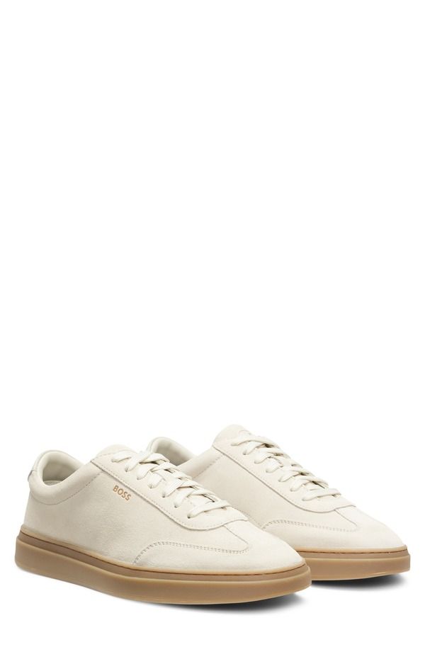 ボス メンズ シューズ スリッポン・ローファー BOSS Kieran Tennishoe Open White ホワイト
