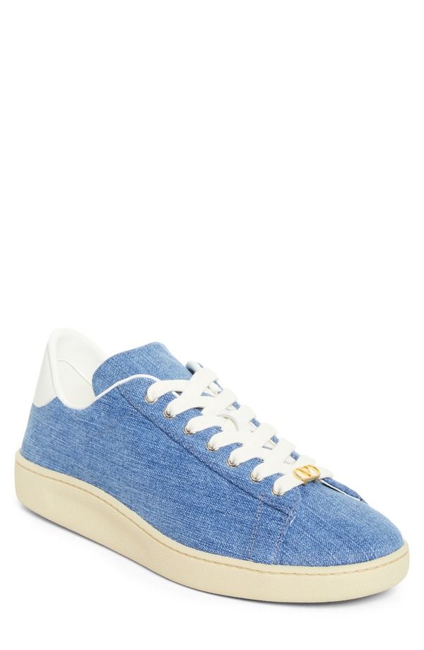 ヴァレンティノ メンズ シューズ スニーカー デニム Valentino Garavani Royco Denim Low Top Sneaker Blue Multi ブルー